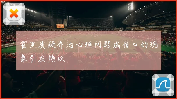 霍里质疑乔治心理问题成借口的现象引发热议